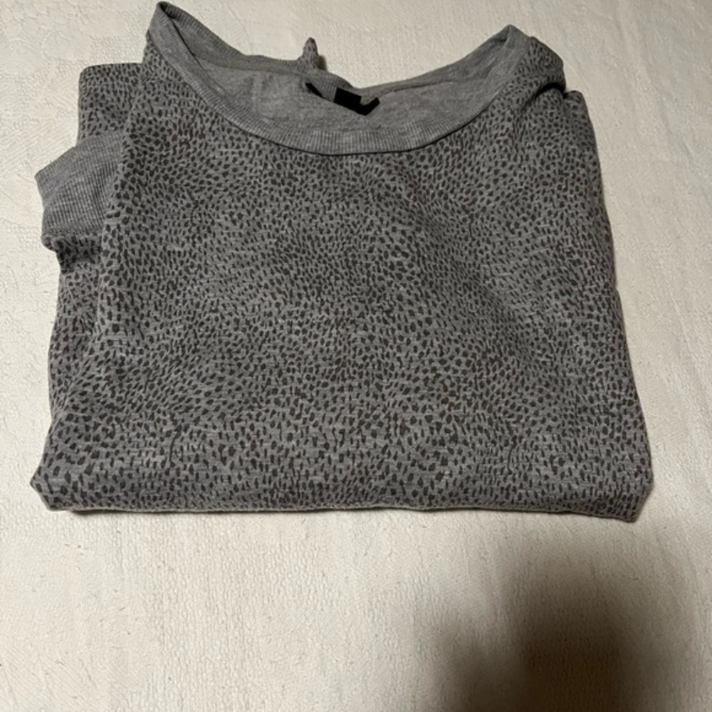 Alfani Intimates Gray Leopard Print Lounge PJ Set Size XL